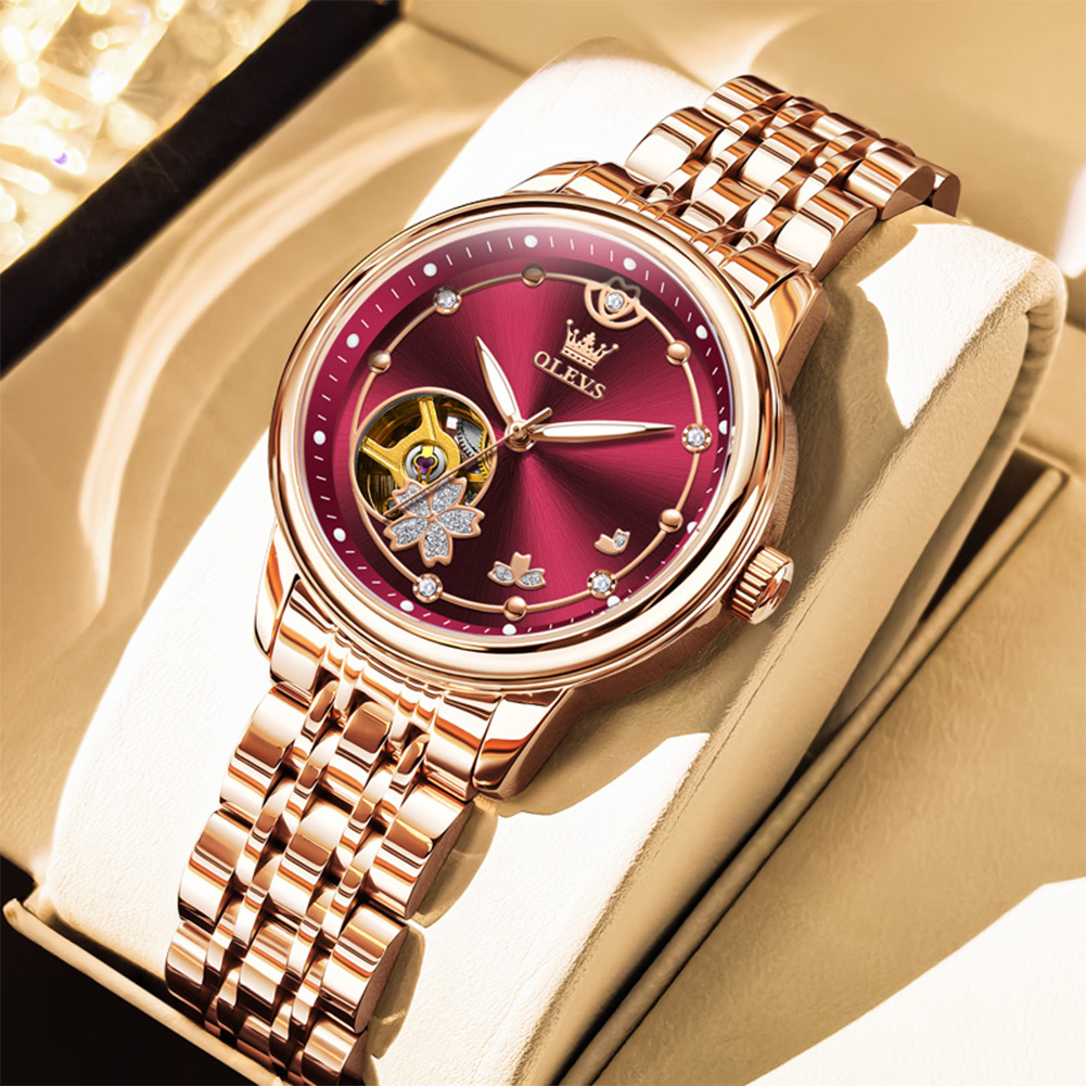 Push Button Tactile - Or Rose vin rouge luxe décontracté