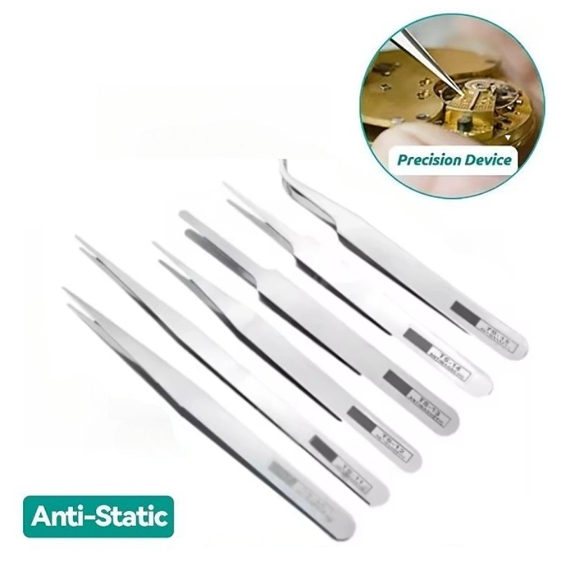 Diy Electronics Repair - Ensemble de pincettes antistatiques en acier