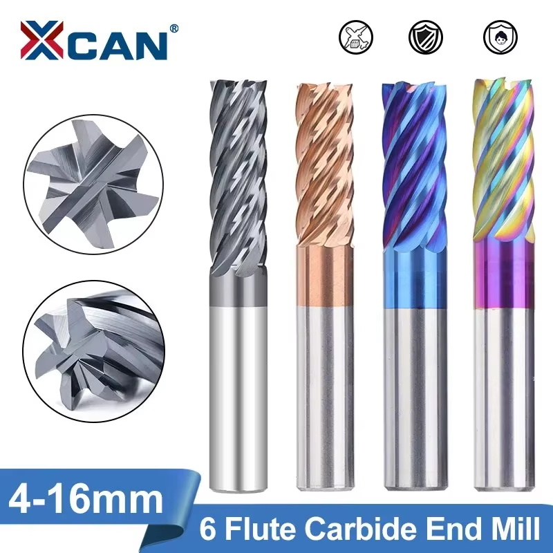 Diy Cnc Router Electronics - XCAN 4-16mm 6 cannelures fraise carbure