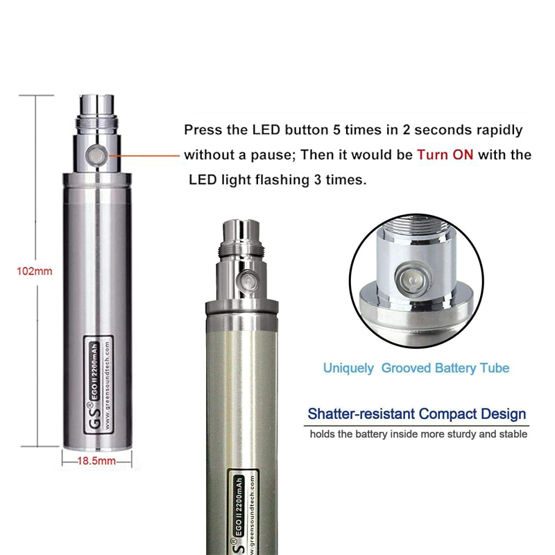 GS eGo II Prime Passthrough-Ba - Diy Vape Electronics avis et prix