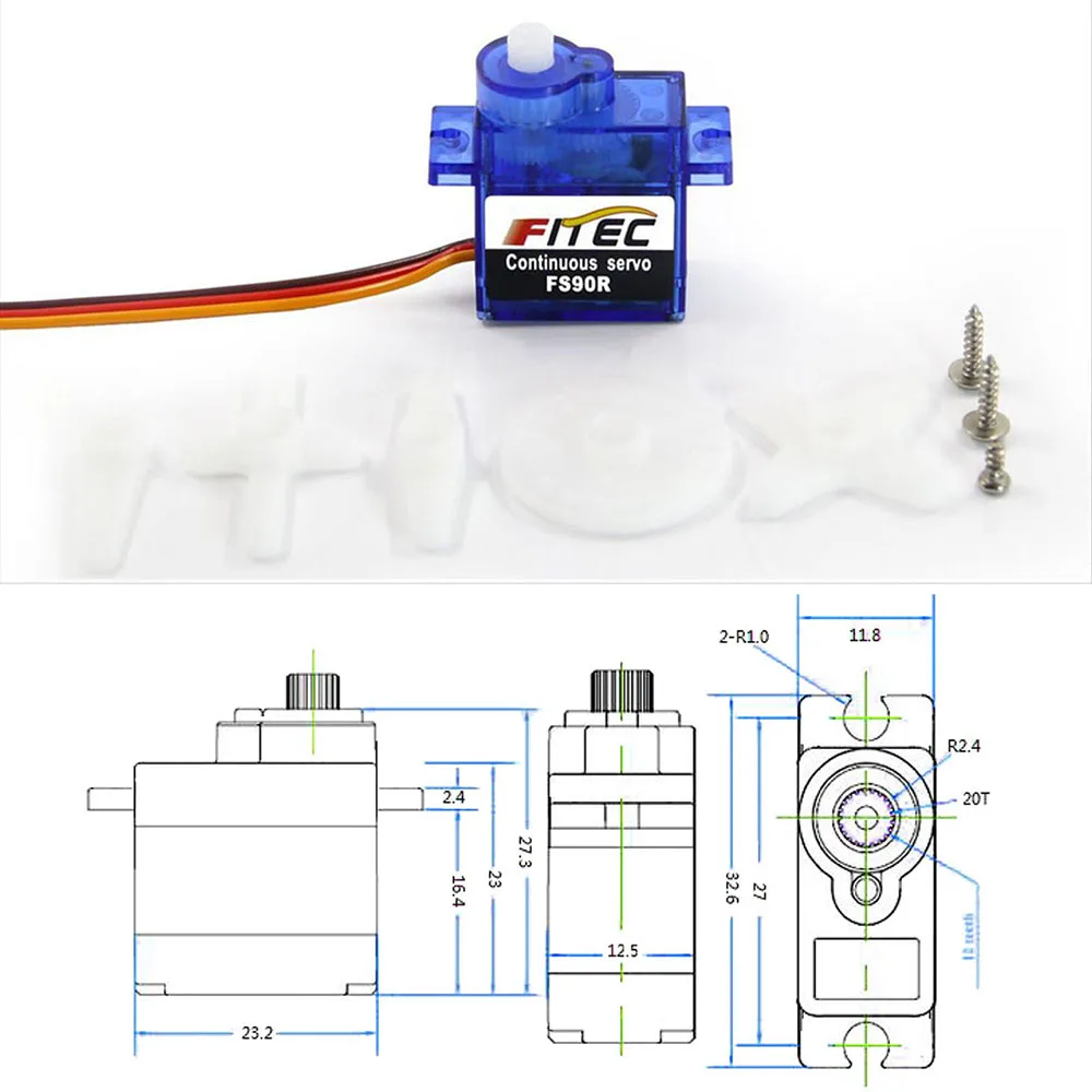 Feetech Mini FS90R Micro Servo - Diy Electric Car avis et prix
