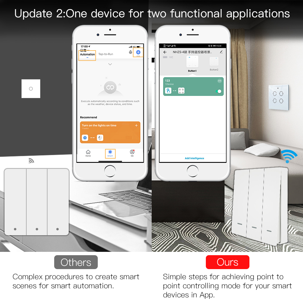 MOES Tuya ZigBee scène commuta - Push Button Tactile avis et prix