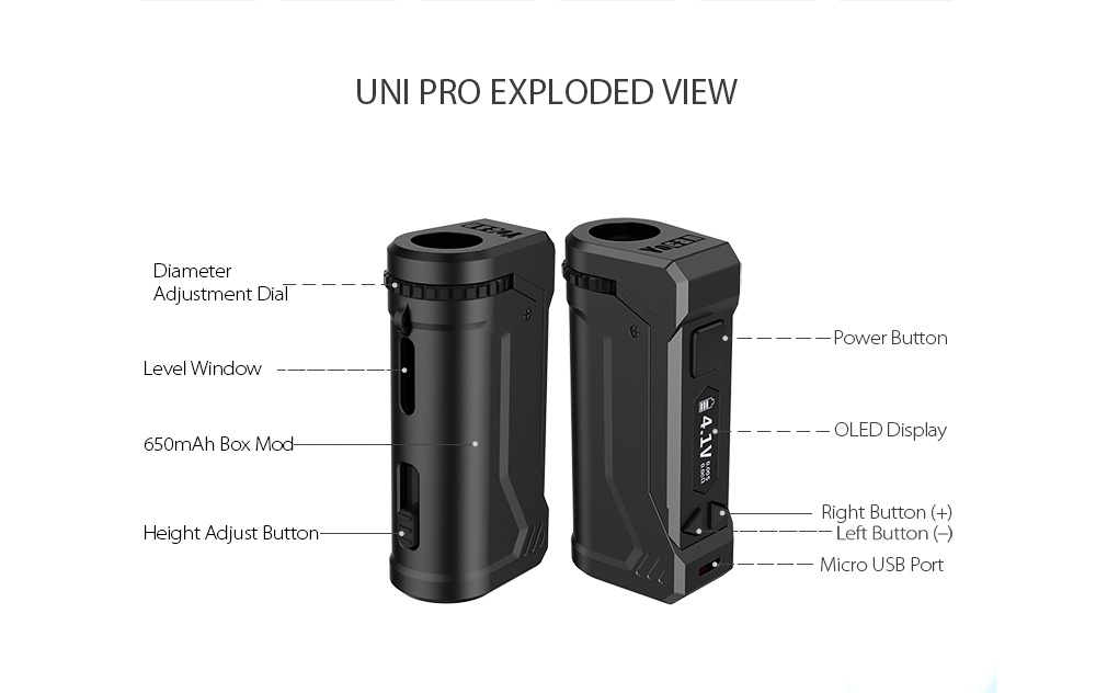 Batterie d'origine Yocan Uni P - Diy Vape Electronics avis et prix